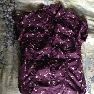 H&M purple collared button up shirt